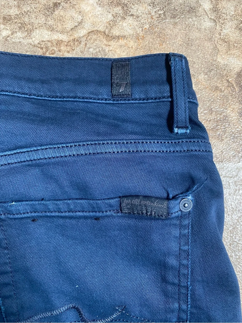 7 For All Mankind Luxe Performance Slimmy V Jeans Mens 34x30 Dark Blue